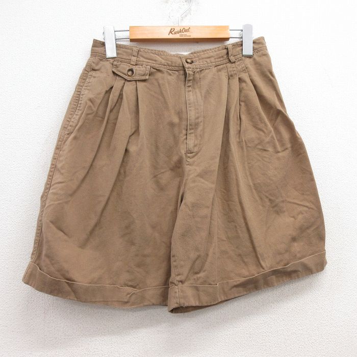 古着 ショート チノ パンツ チノパン ショーツ レディース コットン 茶 ブラウン 25jun27 中古 ボトムス