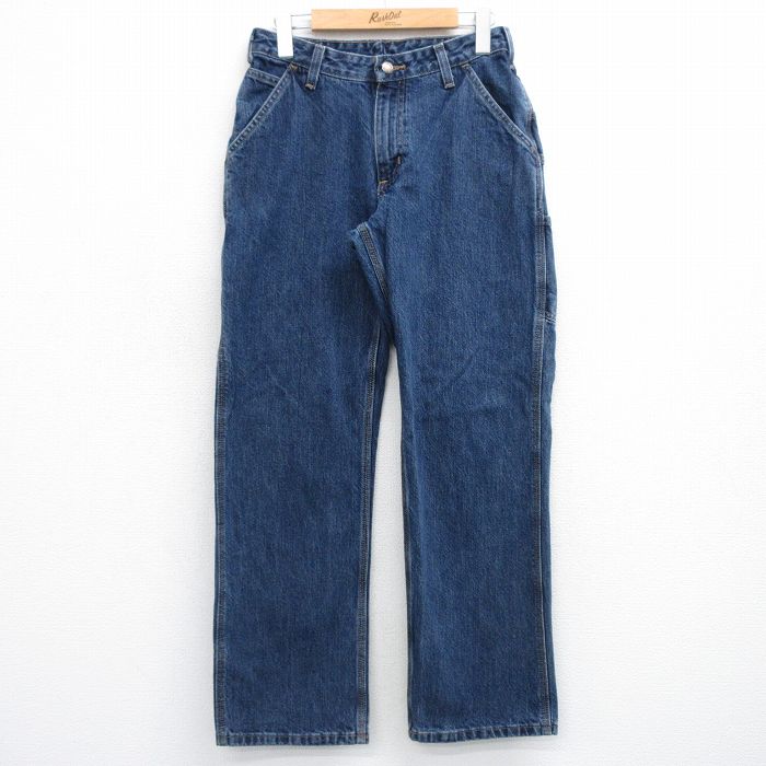 古着 カーハート Carhartt ペインター パンツ レディース コットン 紺 ネイビー デニム 25oct06 中古 ボトムス