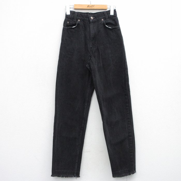 【20%OFF】古着 リーバイス Levis 31450 ジーンズ レディース 90年代 90s コットン USA製 黒 ブラック デニム 【spe】 25oct06 中古 ボトムス ジーパン Gパン ロング パンツ
