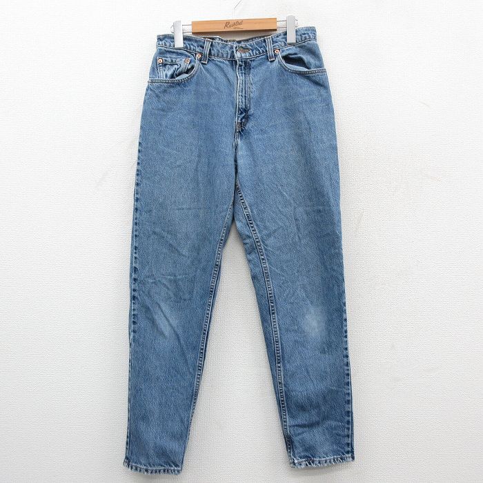 【50%OFF】古着 リーバイス Levis 550 ジーンズ レディース 90年代 90s ヒゲ テーパード コットン USA製 紺 ネイビー デニム 【spe】 25oct20 中古 ボトムス ジーパン Gパン ロング パンツ