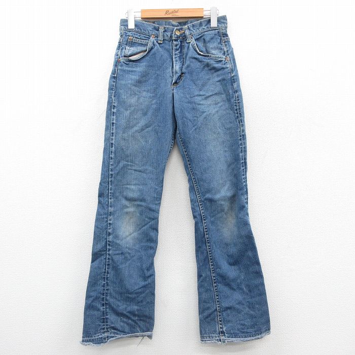 【20%OFF】古着 リー Lee ジーンズ レディース 80年代 80s ブーツカット フレア USA製 タロン 紺 ネイビー デニム 【spe】 25oct20 中古 ボトムス ジーパン Gパン ロング パンツ