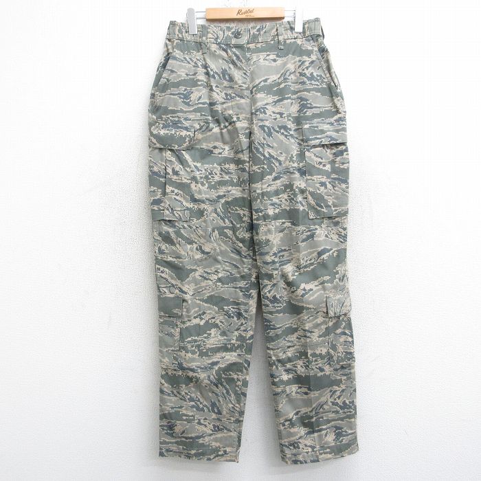 【20%OFF】古着 ミリタリー カーゴ パンツ レディース 00年代 00s デジタルタイガーカモ エアフォース ダブルニー USA製 グレー 迷彩 25dec09