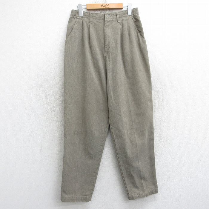 古着 リー Lee パンツ レディース 90年代 90s テーパード コットン ベージュ 25dec09