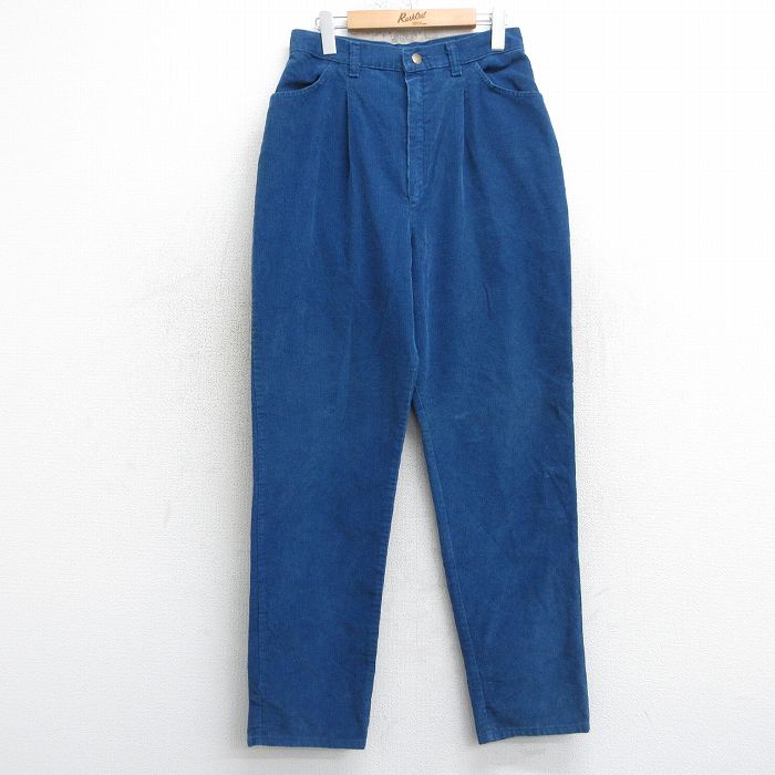 古着 シアーズ コーデュロイ パンツ レディース 80年代 80s テーパード USA製 タロン 紺系【spe】 25dec09