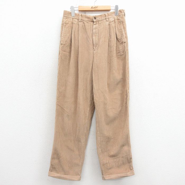 古着 エディーバウアー コーデュロイ パンツ レディース 00年代 00s 太畝 コットン ベージュ 26jan23