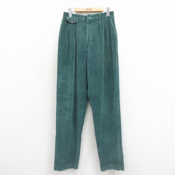 古着 エディーバウアー コーデュロイ パンツ レディース 90年代 90s USA製 緑 26jan23