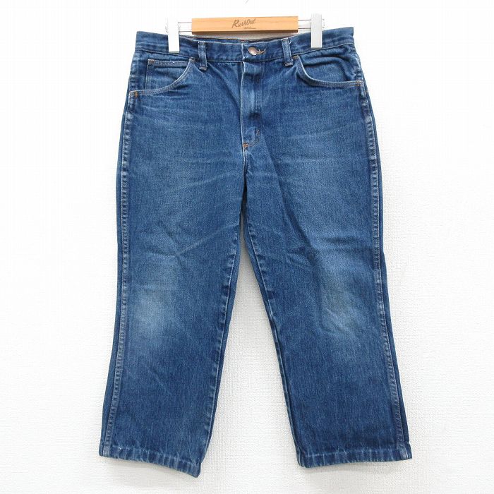 古着 ラングラー ジーンズ レディース 80年代 80s ヒゲ USA製 紺 デニム【spe】 26feb09