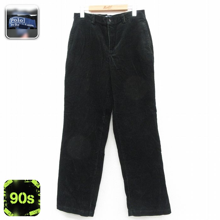 【50%OFF】古着 ラルフローレン ブランド コーデュロイ パンツ レディース 90年代 90s コットン 黒【spe】 26feb18