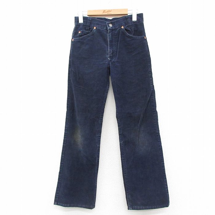 【20%OFF】古着 リーバイス Levis コーデュロイ パンツ レディース 80年代 80s USA製 タロン 紺 26feb18