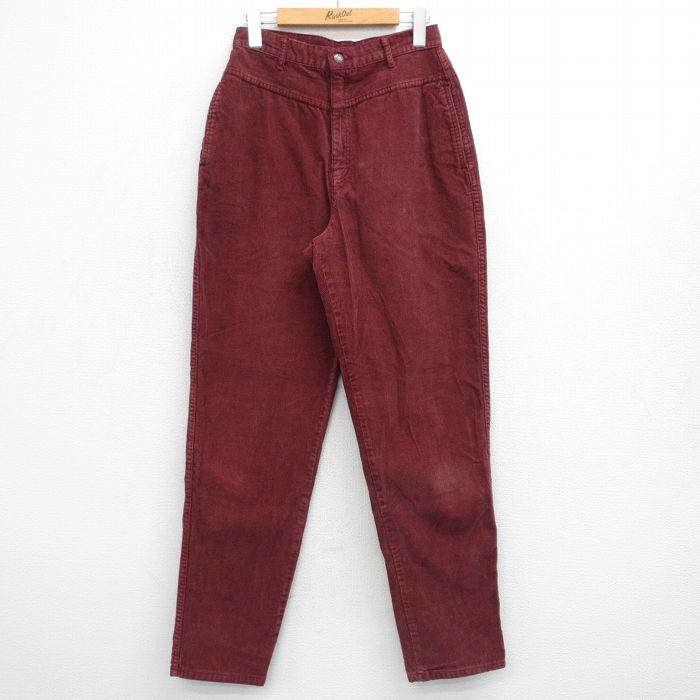 古着 カルバンクライン コーデュロイ パンツ レディース 80年代 80s コットン エンジ 26feb21