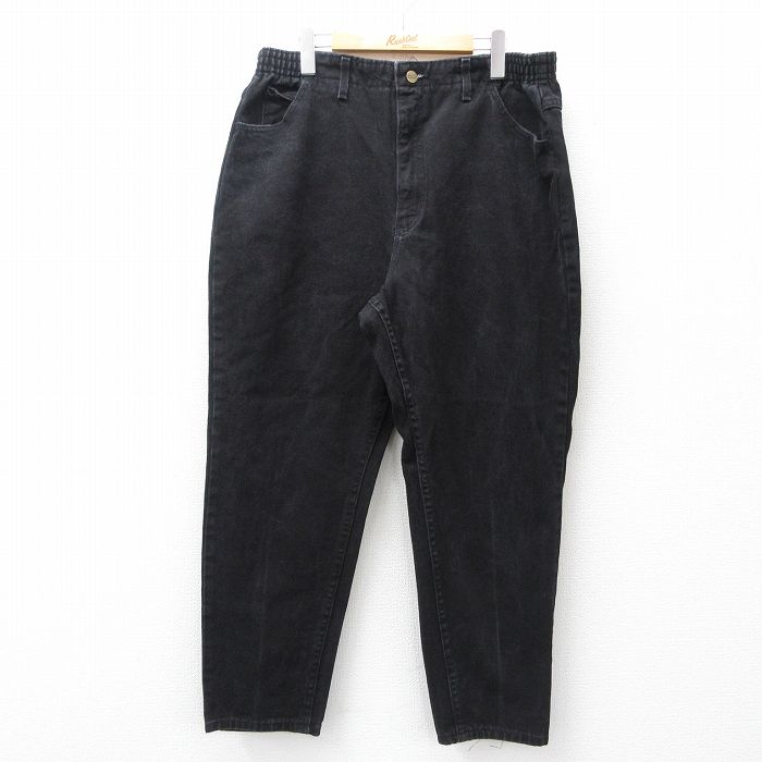 古着 エルエルビーン ジーンズ レディース 90年代 90s テーパード コットン USA製 黒 デニム 26may01