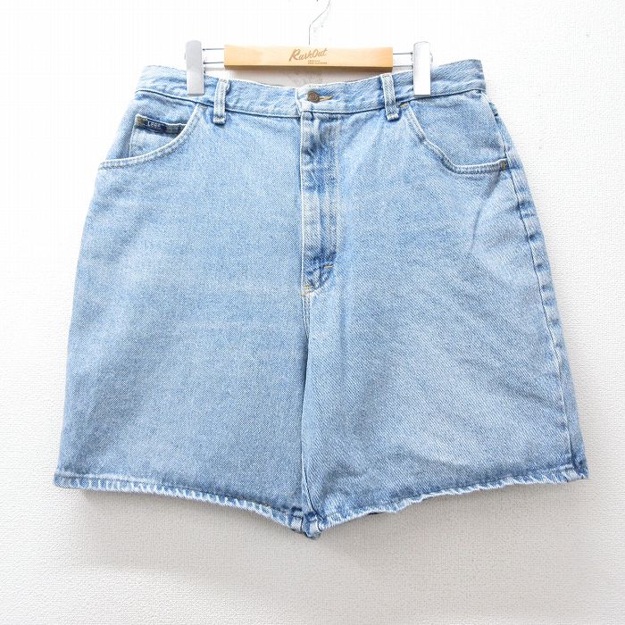 古着 リー Lee ショート パンツ ショーツ レディース 90年代 90s コットン USA製 薄紺 デニム 26may01