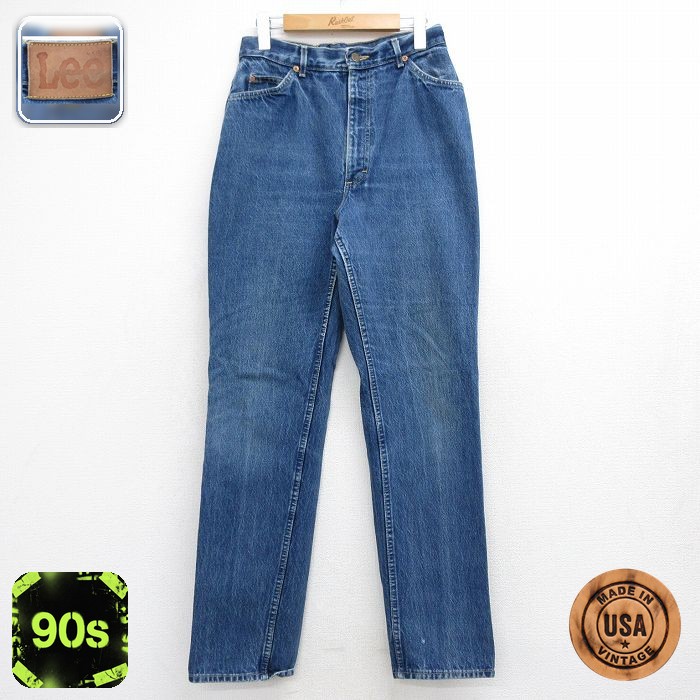 【20%OFF】古着 リー Lee ジーンズ レディース 90年代 90s コットン USA製 ネイビー デニム 26jun11