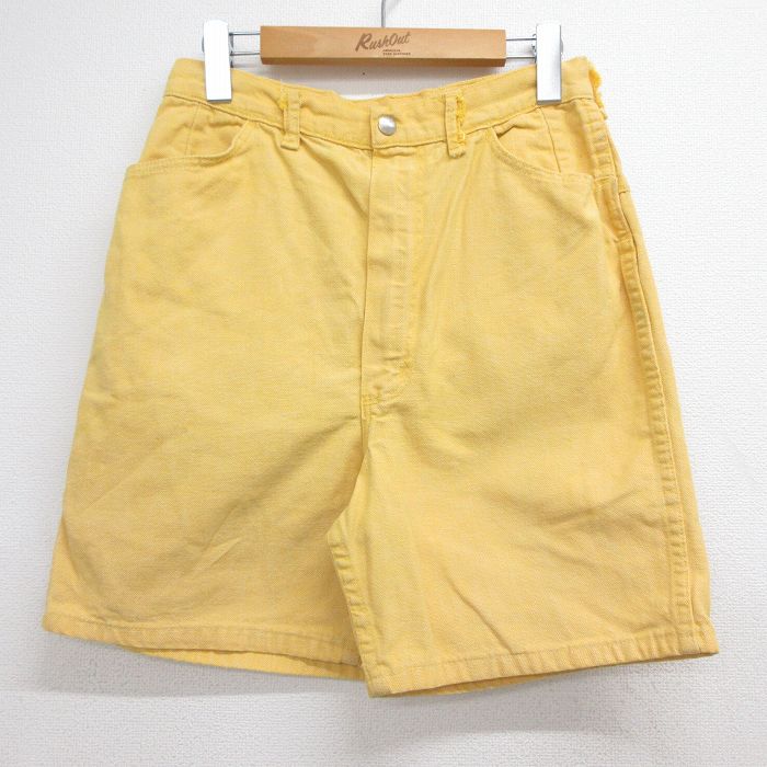古着 ラングラー ショート パンツ ショーツ レディース 70年代 70s USA製 イエロー 26jun11