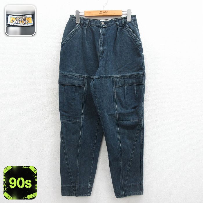 古着 ジーンズ レディース 90年代 90s コットン ネイビー デニム【spe】 26jun19