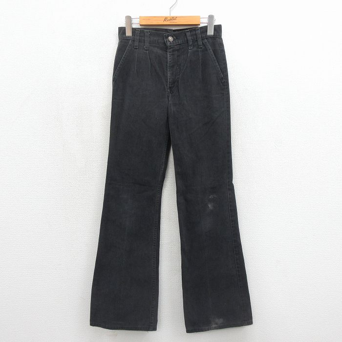 古着 リーバイス Levis パンツ レディース 80年代 80s フレア USA製 タロン ブラック【spe】 26jun19