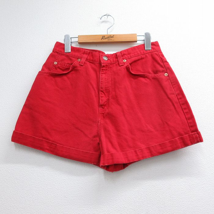 古着 リーバイス Levis 954 ショート パンツ ショーツ レディース 90年代 90s コットン USA製 レッド ストライプ 26jul14