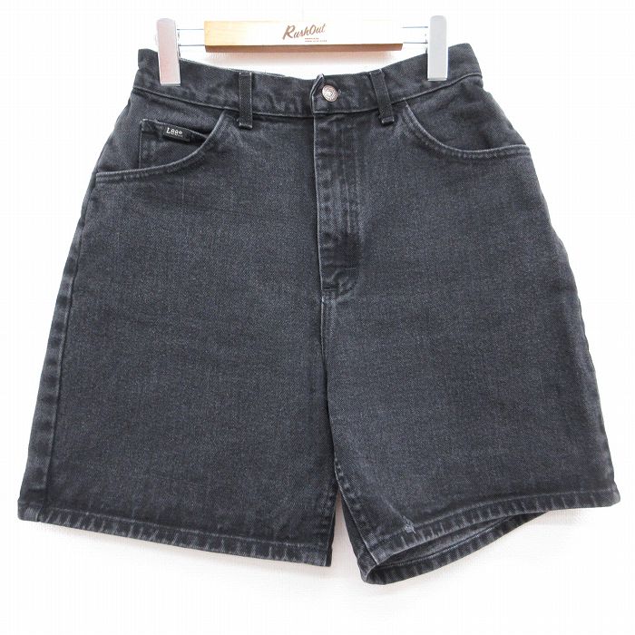 古着 リー Lee ショート パンツ ショーツ レディース ブラック デニム 26jul21