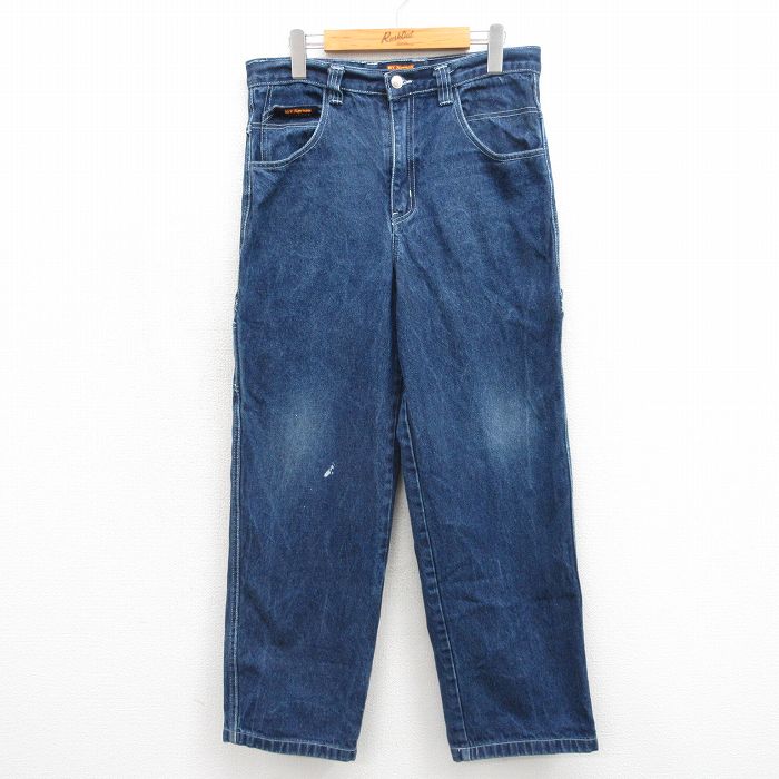 古着 ペインター パンツ レディース コットン ネイビー デニム 26jul27