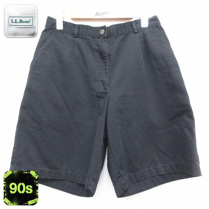 古着 エルエルビーン ショート パンツ レディース 90年代 90s ブラック 26aug06