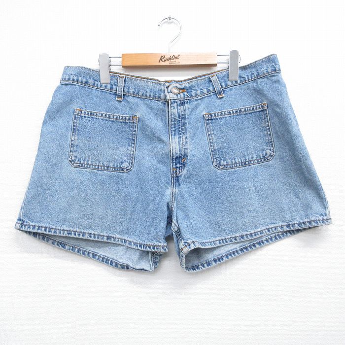 古着 リーバイス Levis ショート パンツ ショーツ レディース 90年代 90s コットン USA製 ネイビー デニム 26aug06