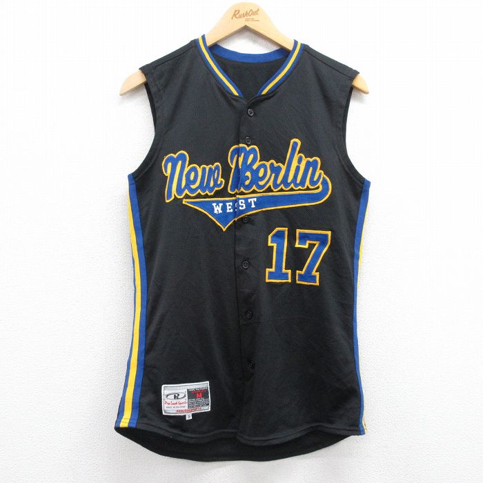 古着 ノースリーブ ベースボール シャツ レディース ニューベルリン ウィルキンソン メッシュ地 黒他 ブラック 24aug02 中古 ブラウス トップス