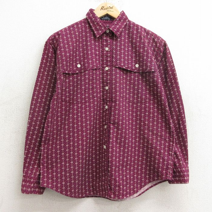 古着 リー Lee 長袖 シャツ レディース 90年代 90s コットン 紫 パープル 24aug28 中古 ブラウス トップス