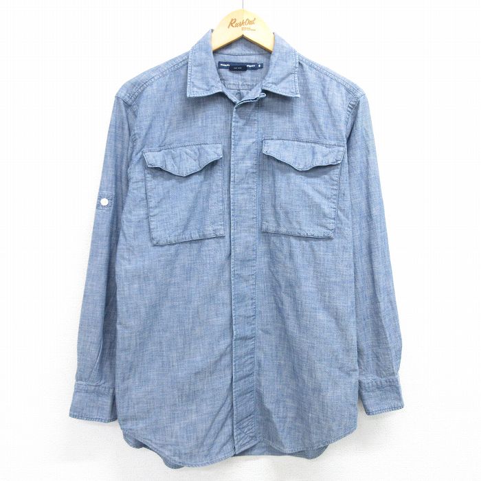 古着 ラルフローレン Ralph Lauren 長袖 ブランド シャツ レディース 紺 ネイビー 霜降り 25may08 中古 ブラウス トップス