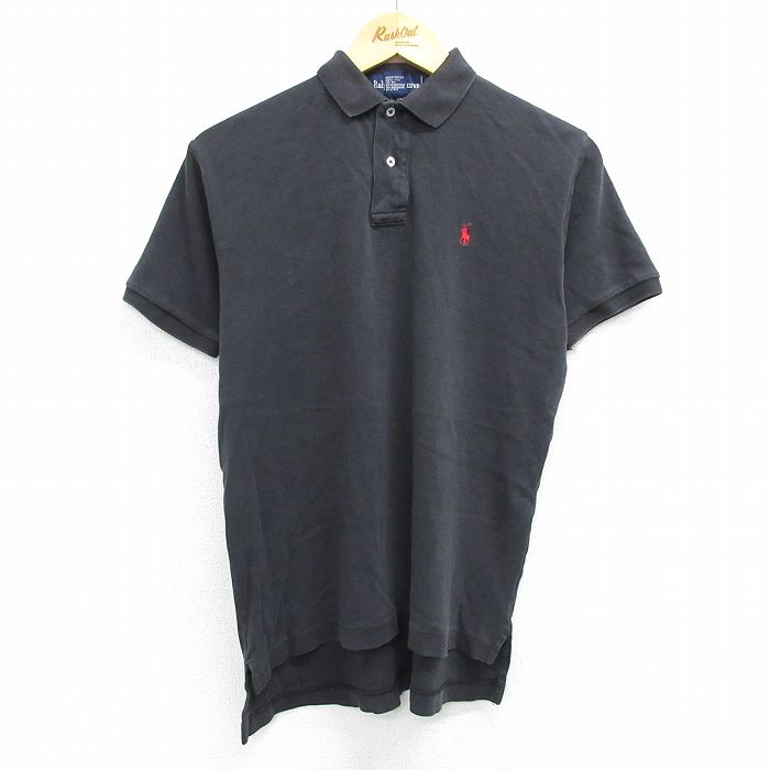 古着 ラルフローレン Ralph Lauren 半袖 ブランド ポロ シャツ レディース 90年代 90s ワンポイントロゴ コットン 黒 ブラック 25may08 中古 ブラウス トップス