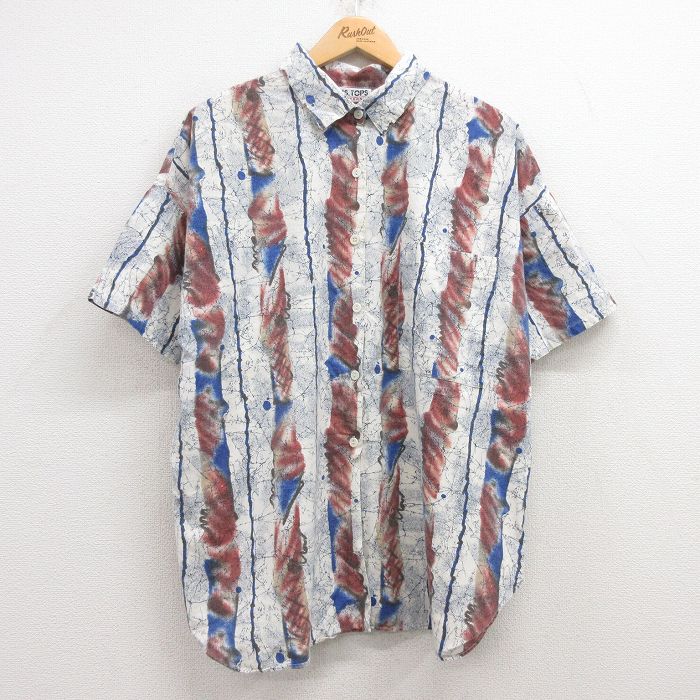 古着 半袖 シャツ レディース 00年代 00s 大きいサイズ 白他 ホワイト 25jun27 中古 ブラウス トップス