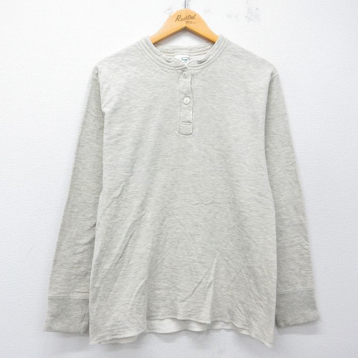古着 エルエルビーン 長袖 ビンテージ サーマル Tシャツ レディース 90年代 90s RIVER DRIVERS SHIRT 無地 ヘンリーネック USA製 薄グレー 霜降り【spe】 26mar28