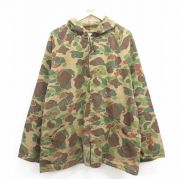 XL★古着 カベラス 長袖 ハンティング ジャケット パーカー メンズ 80年代 80s ダックハンターカモ ラグラン タロン 緑 グリーン 迷彩 【spe】 25aug12 中古 アウター