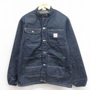 M★古着 ポインター 長袖 カバーオール メンズ スタンドカラー コットン USA製 紺 ネイビー デニム 【spe】 25oct25 中古 アウター
