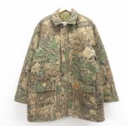XL★古着 ダックスバック 長袖 ハンティング ジャケット メンズ 90年代 90s リアルツリー 大きいサイズ ロング丈 茶 ブラウン 迷彩 【spe】 25oct25 中古 アウター