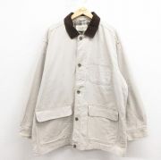 XL★古着 エディーバウアー 長袖 カバーオール メンズ 00年代 00s 大きいサイズ コットン 薄ベージュ他 カーキ 【spe】 25nov01 中古 アウター