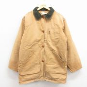 XL★古着 エルエルビーン 長袖 ハンティング ジャケット レディース 90年代 90s ダック地 プリマロフト 大きいサイズ ロング丈 茶【spe】 26jan17