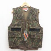 L★古着 WINCHESTER ハンティング ベスト メンズ 90年代 90s TREBARK デッドストック ブラウン 迷彩【spe】 26may23
