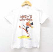 古着 スクリーンスターズ 半袖 ビンテージ Tシャツ キッズ ボーイズ 子供服 90年代 90s アニメ ロッキーとウィンクルの大冒険 MACYS クルーネック 白 ホワイト 【spe】 25aug04