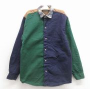 古着 長袖 シャツ キッズ 子供服 00年代 00s クレイジーパターン 紺他【spe】 26jan31