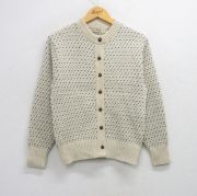 古着 エルエルビーン LLBEAN 長袖 ニット カーディガン レディース 80年代 80s バーズアイ ウール 生成り 【spe】 25oct17 中古 トップス
