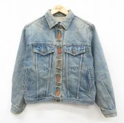 古着 ギャップ GAP 長袖 ジージャン レディース 90年代 90s ペイズリー柄 紺 デニム【spe】 26feb14