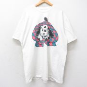 古着 半袖 ビンテージ Tシャツ ワンピース レディース 90年代 90s 犬 大きいサイズ ロング丈 コットン クルーネック USA製 白 ホワイト 【spe】 25sep01 中古