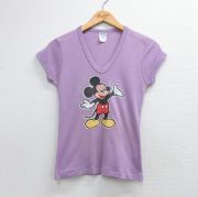 古着 半袖 ビンテージ Tシャツ ワンピース レディース 90年代 90s ディズニー DISNEY ポートオーリンズ ラメ ポケット付き 大きいサイズ ロング丈 コットン クルーネック USA製 白 ホワイト 25sep01 中古 古着通販 古着 半袖 ビンテージ Tシャツ ワンピース レディース 90年代
