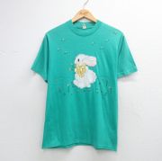 古着 半袖 ビンテージ Tシャツ ワンピース レディース 90年代 90s メアリーエンゲルブライト 女の子 ロング丈 コットン クルーネック USA製 白 ホワイト 【spe】 24mar16 中古 古着 半袖 ビンテージ Tシャツ ワンピース レディース 90s メアリー