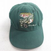 中古 キャップ 80年代 80s エディーバウアー 魚 刺繍 緑 グリーン 【spe】 25aug02