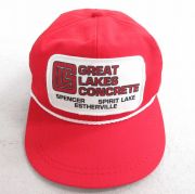 中古 キャップ 80年代 80s GREAT LAKES USA製 赤 レッド 【spe】 25aug02