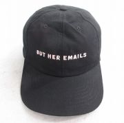 中古 キャップ BUT HER EMAILS 刺繍 ツートンカラー USA製 黒 ブラック 【spe】 25aug04