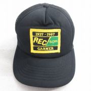中古 メッシュ キャップ 80年代 80s REC 刺繍 黒 ブラック 【spe】 25aug07