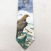 中古 ネクタイ 鳥 シルク USA製 グレー他【spe】 26feb05