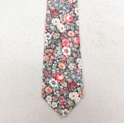 中古 rooster ネクタイ 90年代 90s 花柄 コットン USA製 黒他【spe】 26feb12